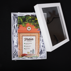 SAUNA SET v dárkovém balení. Eukalyptový esenciální olej, masážní med a mátový esenciální olej 