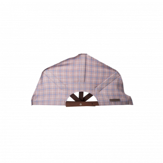 Saunový ventilátor, světlá kostkovaná látka