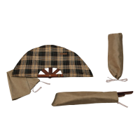 Ventilátor do sauny, tmavý kostkovaný materiál