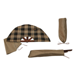 Ventilátor do sauny, tmavý kostkovaný materiál 