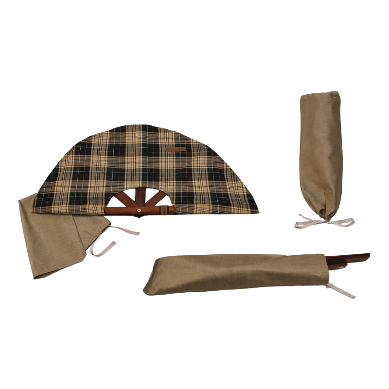 Ventilátor do sauny, tmavý kostkovaný materiál