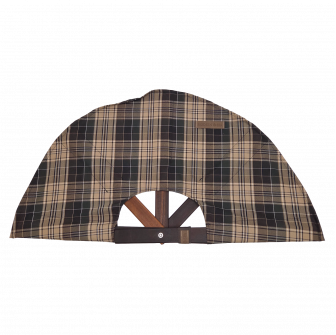 Ventilátor do sauny, tmavý kostkovaný materiál