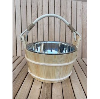 Borovicové saunové vědro s nerezovou vložkou, 5 l