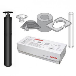 Ocelová izolovaná komínová sada - HARVIA, černá 