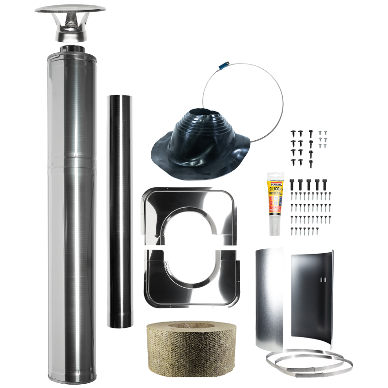 Ocelová izolovaná komínová sada - HARVIA