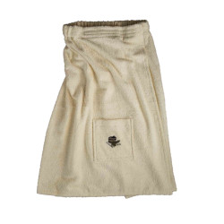 Saunová zástěra pro mužskou světlou barvu, bavlna 