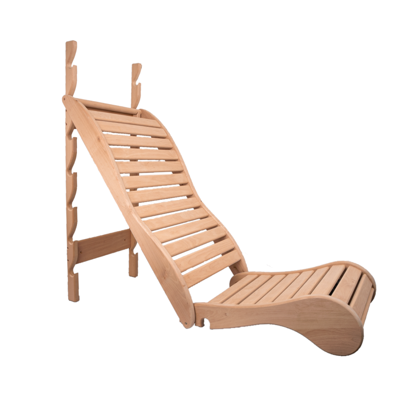 Relaxační lůžko pro saunu, olše černá