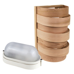 Sada lampy a mříže Sawo 917-D, cedr 