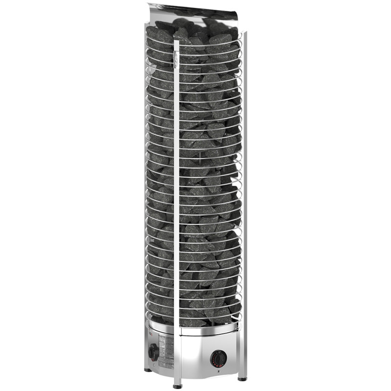 Elektrická saunová kamna – SAWOTEC Tower Wall, S VESTAVĚNÝM OVLÁDÁNÍM