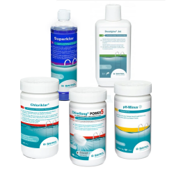 Sada pro údržbu bazénů s patronovým filtrem s chlórem 