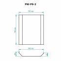 Ochranná stěna SKAMET pro saunová kamna na dřevo model PS - 2