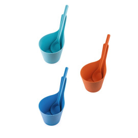 RENTO sada bioplastových vícebarevných věder a naběraček 5l  RENTO sada bioplastových vícebarevných věder a naběraček 5l