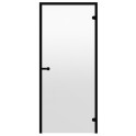 Skleněné dveře do sauny HARVIA, černý hliníkový rám 9x21 (černá linka) - 1