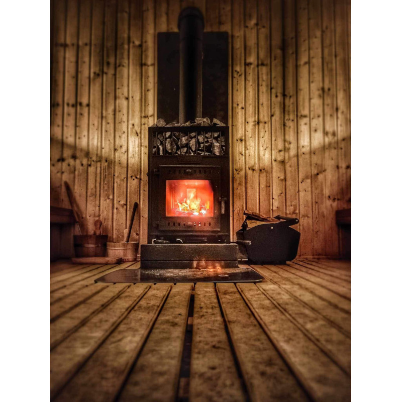 Saunová kamna na dřevo - SUMMIT MANASLU OPEN s kovovou mřížkou