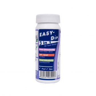 Testovací proužky na vodu Easy-Dip 3 v 1, testování pH/CL/BR/alkalinity, 50 ks