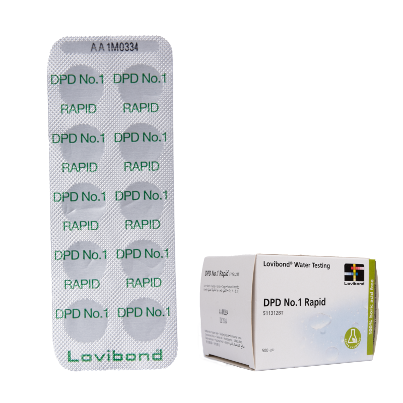 Tablety pro testování vody DPD 1, stanovení chloru, 10 tablet