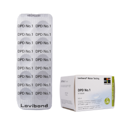 Tablety pro testování vody DPD 1, pro fotometrické stanovení obsahu chloru a bromu, 10 tablet 