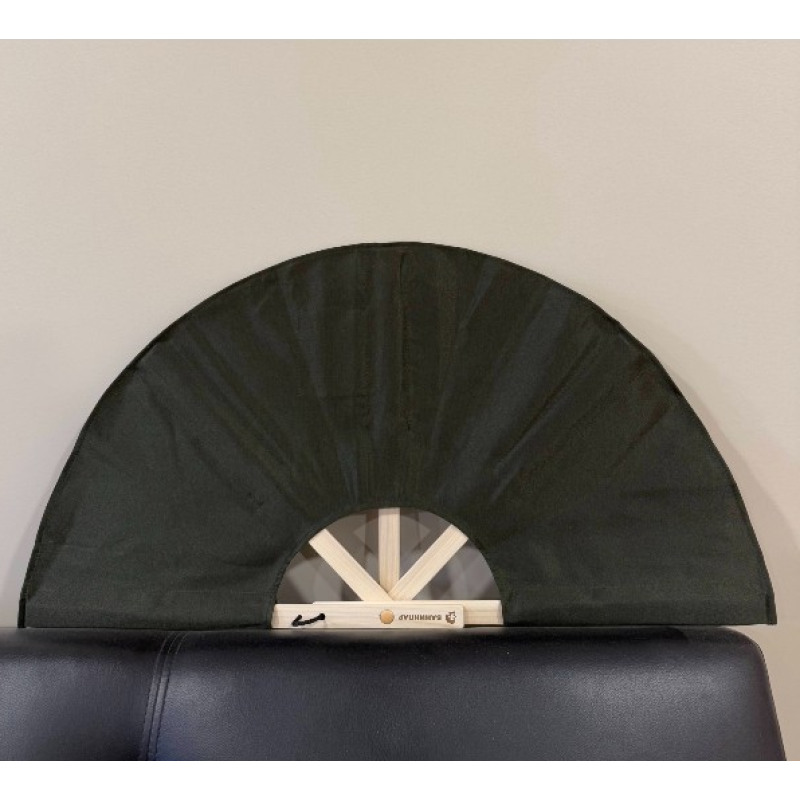 Látkový ventilátor do sauny, tmavě zelený