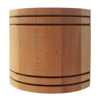Saunový ventilátor MM-S se zpětným ventilem a zakřiveným povrchem dřeva d/100mm