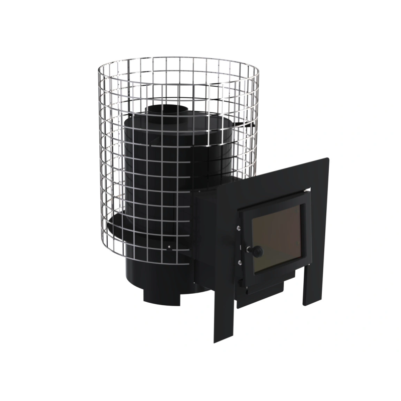 Saunová kamna na dřevo - VILPRA GRANNUS-8-LV s vnějším topeništěm